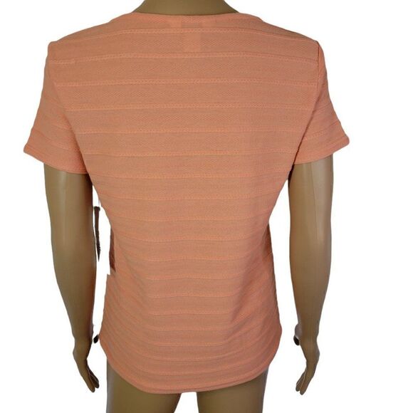 Liz Claiborne Orange Square Neckline Top (Size XS) - Picture 4 of 7